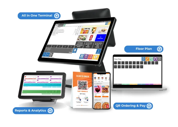 IT Guidance POS modules for terminal, reporting, floor plan and QR ordering