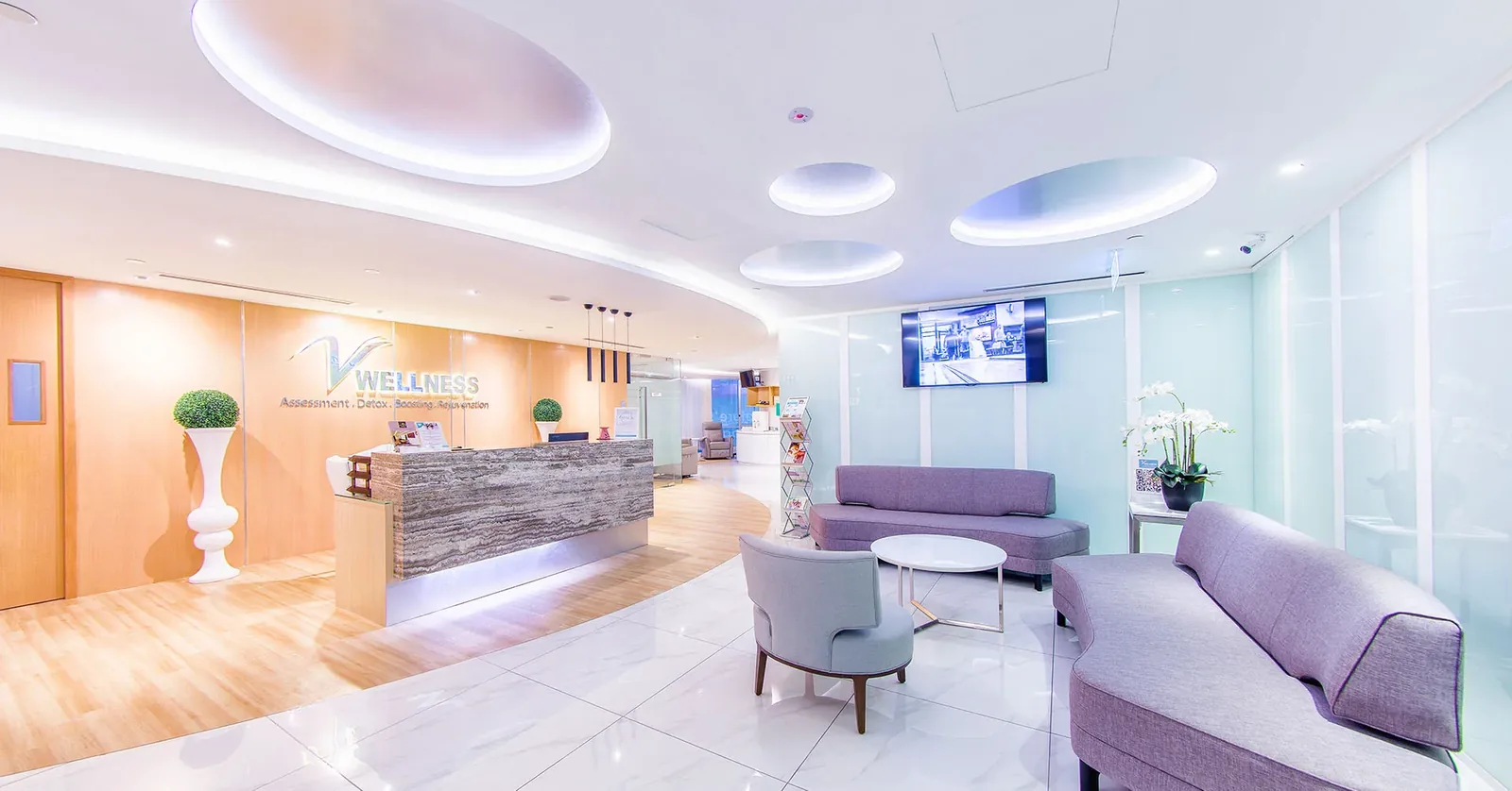Reception area at V-Wellness